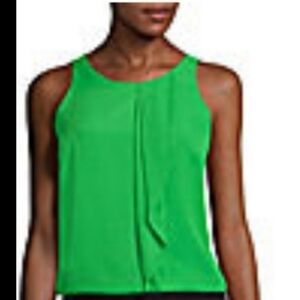 𝅺Worthington Sleeveless Front Ruffle Blouse